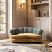 Halle - Rolled Arm Dog Sofa Bed - Gold / Blue