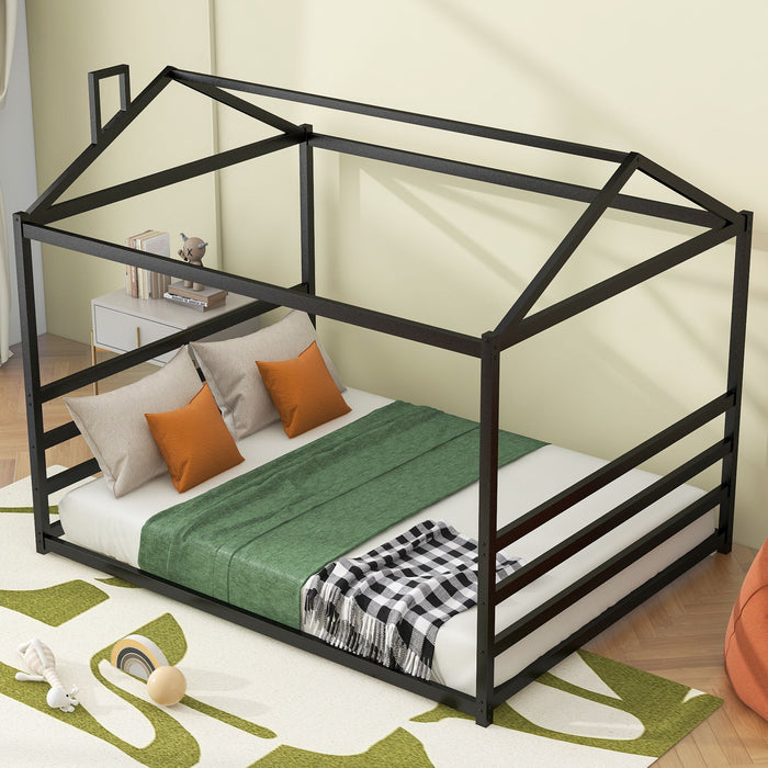 Metal House Shape Platform Bed