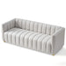 Vertical Channel Tuft Sofa For Apartment Lounge - Ivory