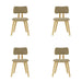 Jaguar - Curved Back Wood Dining Chair With Faux Leather Seat