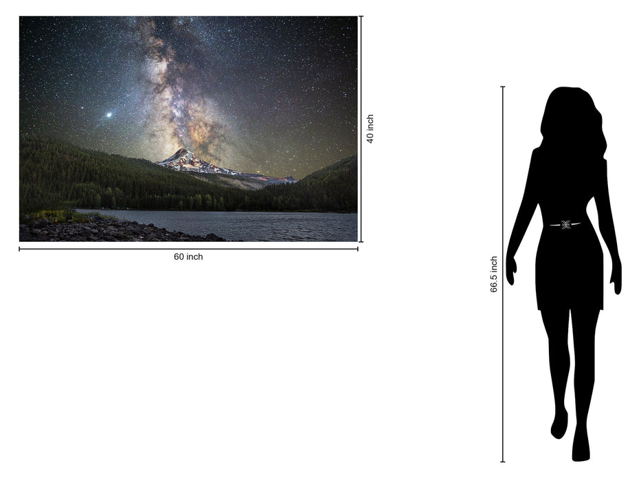 Tempered Glass With Foil - Starry Mountain - Blue