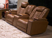 Gruaro - Power Reclining Loveseat With Console / Adjustable Headrest - Amber