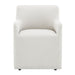 Cafell - Arm Chair With Swivel Casters - Cream
