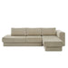 L-Shaped Modular Sofa With Double Layer Cushion
