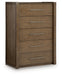 Marxmore - Five Drawer Chest - Brown
