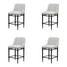 Marvin - Steel Frame Faux Leather Upholstered Counter Height Barstool