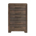 5 Drawer Chest - Brown - Wood
