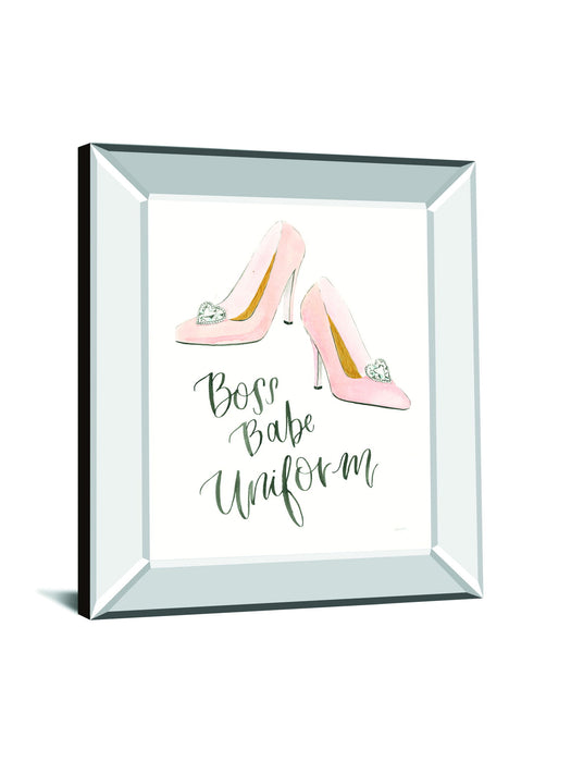 Boss Babe III By Jenaya Jackson - Mirror Framed Print Wall Art - White