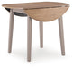 Harperfeld - Round Dining Room Drop Leaf Table - Natural / Gray