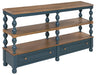 Finnworth - Console Sofa Table - Blue / Brown