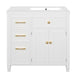 Bathroom Vanity With Sink, 1 Tip Out Drawer, 3 Side Drawers, Adjustable Shelf