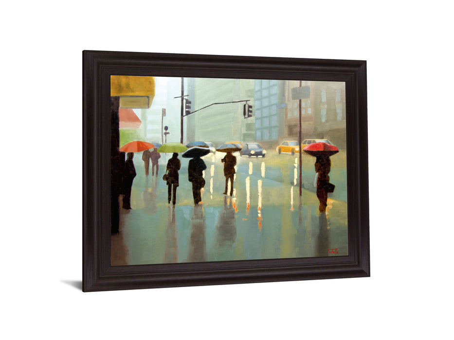 Rainy City Moments - 28" x 34" Framed Wall Art