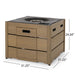 Rustic Style Outdoor Square Propane Fire Pit, 40, 000 Btu