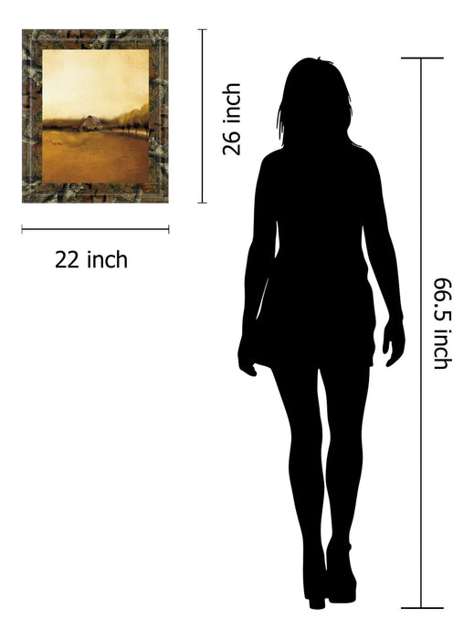 Rural Landscape I By Venter, T - Framed Print Wall Art - Light Brown