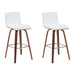 Vienna - Modern Swivel Bar Height Stool - Walnut Finished Wood Frame