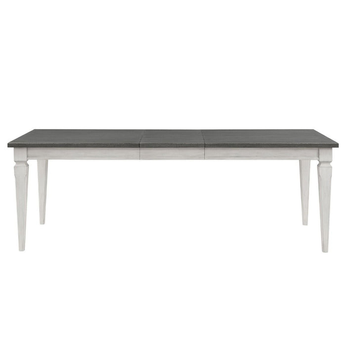 Katia - Dining Table With Leaf - Rustic Gray & Weathered White
