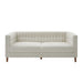 Modern 3 Seater Sofa, Upholstered Couch With Curved Armrests