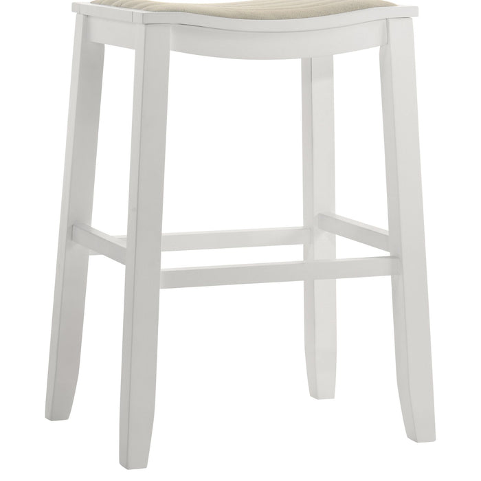 Iyani - Coastal Modern Wood Bar Height Kitchen Bar Stool