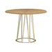 Santorini - Mid-Century Round Wood 48" Pedestal Base Dining Table Seats Up To 4 - Light Cashew / Natural