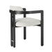 Jazmin - Outdoor Dining Chair With Boucle Cushion And Powder Coated Aluminum Frame (Set of 2) - Cream / Black