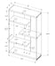 Bookshelf, Bookcase, Etagere, 5 Tier, Office, Glossy Contemporary & Modern - White
