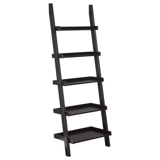 Colella - 5-Shelf Ladder Bookcase - Cappuccino Sacramento Furniture Store Furniture store in Sacramento
