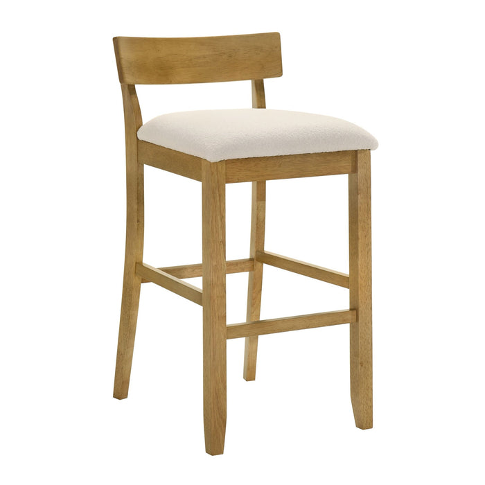 Merie - Modern Transitional Wood Bar Height Kitchen Bar Stool
