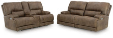 Beckley Place - 2 Pc. - Power Reclining Sofa And Loveseat - Earth