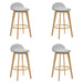 Vera - Upholstered Wood Counter Height Barstool