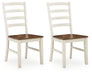 Brinfern - Dining Room Side Chair (Set of 2) - Brown / Antique White