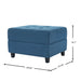 Ottoman, Compact Footrest For Living Room - Navy Blue