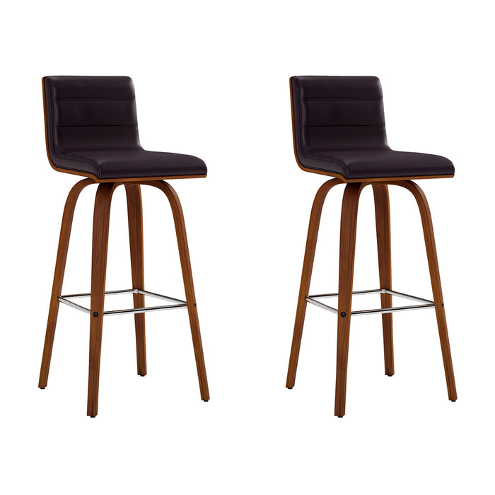 Vienna - 30" Swivel Bar Stool - Walnut Wood