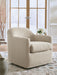 Valwick - Swivel Accent Chair - Cream / Brown