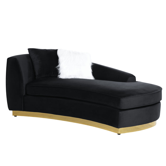 Achelle - Chaise - Black Velvet Sacramento Furniture Store Furniture store in Sacramento