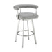 Nolagam - Swivel Bar Stool - Brushed Stainless Steel