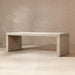 Veda - Geometric Waterfall Dining Table - White