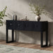 Geometric Carved Console Table With 3 Soft Close Drawers