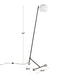 Eileen - Contemporary Floor Lamp - Nickel / White