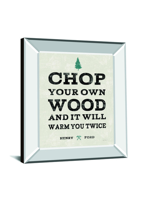 Cabin Life II By Sue Schlabach - Mirror Framed Print Wall Art - White