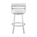 Titana - Swivel Faux Leather And Brushed Stainless Steel Bar Stool