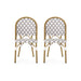 Chic French Bistro Chair With Durable Rattan And Aluminum Frame