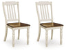 Wirloni - Dining Room Side Chair (Set of 2) - Antique White / Brown