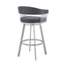 Bronson - Faux Leather Metal Bar Stool