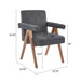 Contemporary Poppy Fabric Dining Armchair With Rubberwood Legs