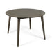 Round Outdoor Patio Table With Slatted Top - Gray