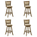 Aiden - Modern Farmhouse Swivel Wood Bar Height Kitchen Bar Stool