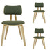 Jaguar - Curved Back Wood Dining Chair With Faux Leather Seat