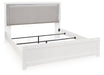 Maeling - King Upholstered Panel Bed - White