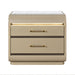 Gigi - Nightstand With LED Lighting For Bedroom Storage - Gold