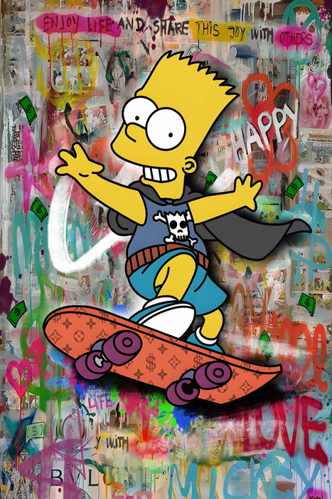 Graffiti Mischief Burst - 32" x 48" Framed Wall Art